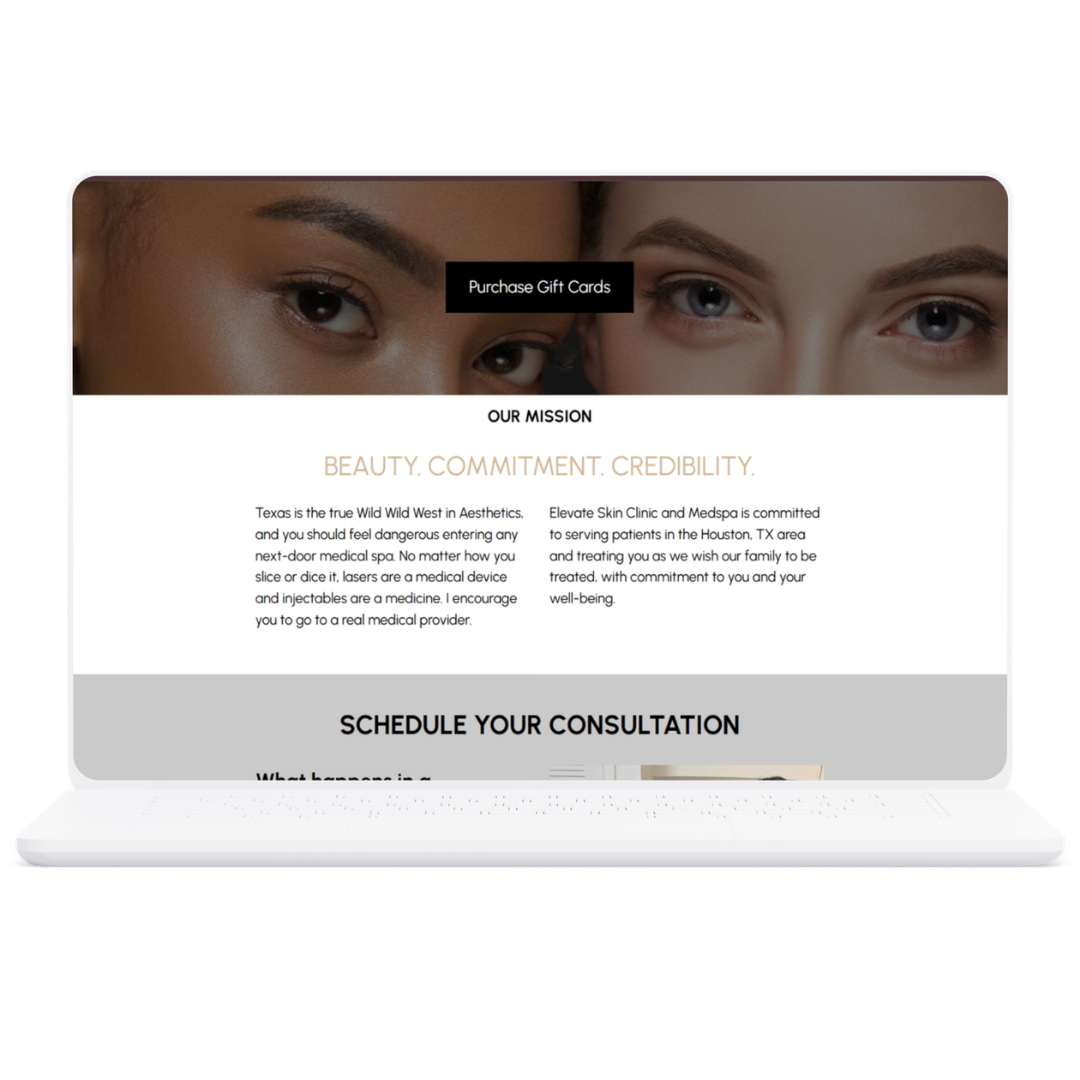 Skincare Website Design